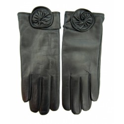 Перчатки женские кожа, подкладка шерсть