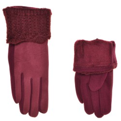 Перчатки женские искусственный замш/хлопок, подкладка плюш Перчатки женские искусственный замш/хлопок, подкладка плюш