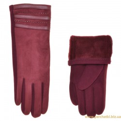 Перчатки женские искусственный замш/хлопок, подкладка плюш Перчатки женские искусственный замш/хлопок, подкладка плюш