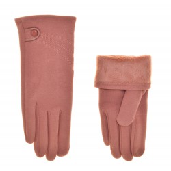 Перчатки для сенсорных экранов женские хлопок, подкладка плюш