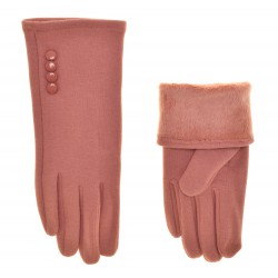 Перчатки для сенсорных экранов женские хлопок, подкладка плюш