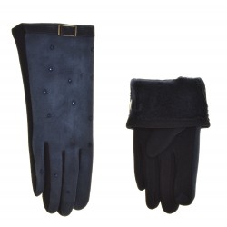 Перчатки для сенсорных экранов женские искусственный замш/хлопок, подкладка плюш Перчатки для сенсорных экранов женские искусственный замш/хлопок, подкладка плюш