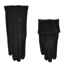 Перчатки для сенсорных экранов женские твид, подкладка плюш