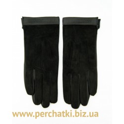 Перчатки женские замш и кожа натуральная, подкладка плюш