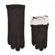 Перчатки женские кашемир, подкладка мех искусственный(кролик)