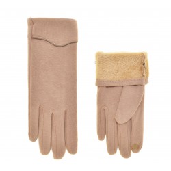 Перчатки для сенсорных экранов женские хлопок, подкладка плюш