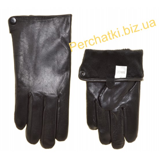 Перчатки мужские кожа, подкладка плюш