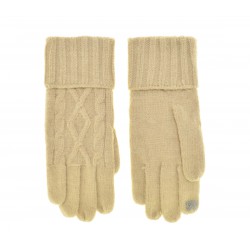 Перчатки для сенсорных экранов женские полушерстяные