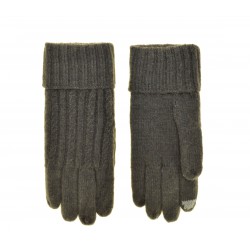 Перчатки для сенсорных экранов женские полушерстяные