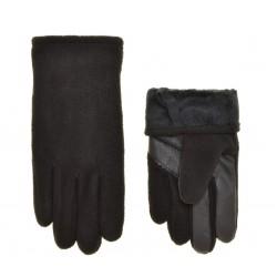 Перчатки для сенсорных экранов мужские флис, подкладка плюш двойной