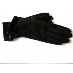 Перчатки женские замш и кожа, подкладка шерсть