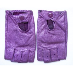 Перчатки без пальцев женские кожа