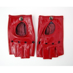 Перчатки без пальцев женские кожа лаковая Перчатки без пальцев женские кожа лаковая