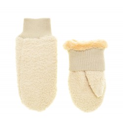 Варежки женские шерсть, подкладка флис