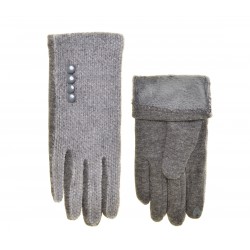 Перчатки для сенсорных экранов женские хлопок, подкладка флис