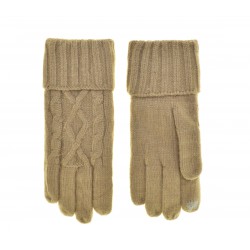 Перчатки для сенсорных экранов женские полушерстяные