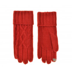 Перчатки для сенсорных экранов женские полушерстяные