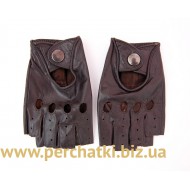 Перчатки без пальцев женские лаковая кожа