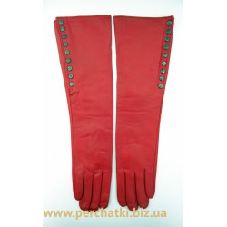 Перчатки женские кожа