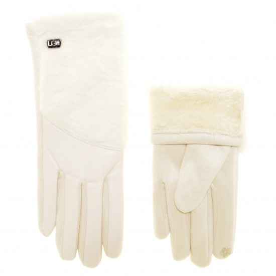 Перчатки женские для сенсорных экранов кожзам, подкладка флис