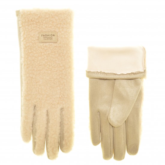 Перчатки для сенсорных экранов женские шерсть, подкладка плюш