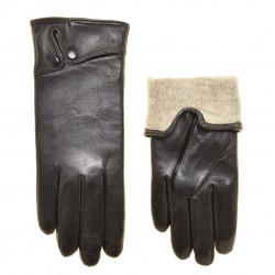 Перчатки женские кожа, подкладка шерсть
