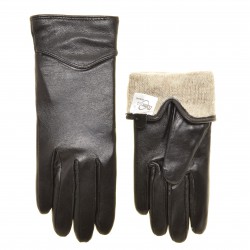 Перчатки женские кожа, подкладка шерсть
