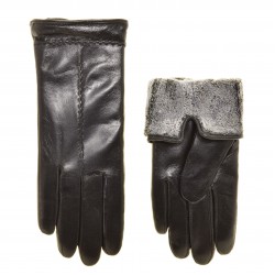 Перчатки женские кожа, подкладка плюш