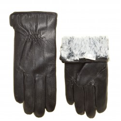 Перчатки мужские кожа, подкладка плюш