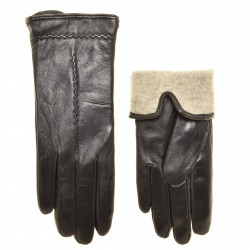 Перчатки женские кожа, подкладка шерсть