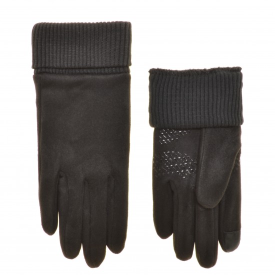 Перчатки женские замшевая микрофибра, подкладка плюш