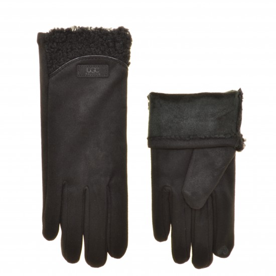 Перчатки для сенсорных экранов женские замшевая микрофибра, подкладка плюш