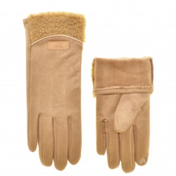 Перчатки для сенсорных экранов женские замшевая микрофибра, подкладка плюш Перчатки для сенсорных экранов женские замшевая микрофибра, подкладка плюш
