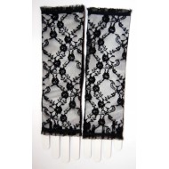 Перчатки без пальцев женские гипюр