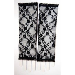 Перчатки без пальцев женские гипюр