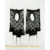 Перчатки без пальцев женские гипюр