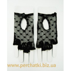 Перчатки без пальцев женские гипюр