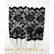 Перчатки без пальцев женские гипюр