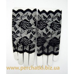 Перчатки без пальцев женские гипюр